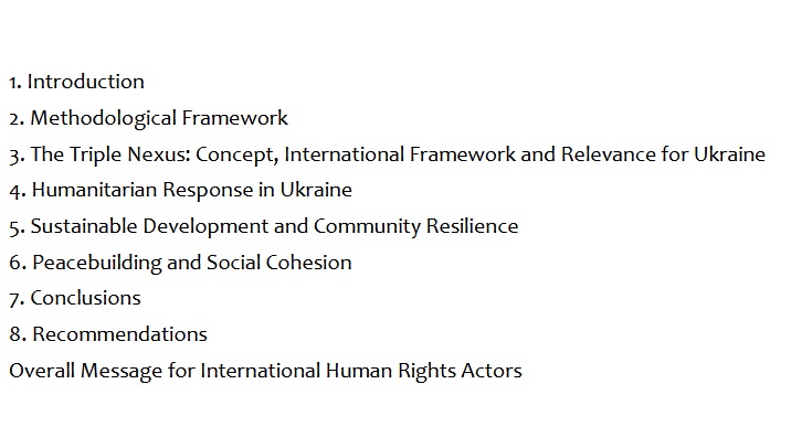Executive Summary – The Triple Nexus in Humanitarian Response, Development and Peacebuilding for More Effective Implementation of the Women, Peace and Security Agenda in Ukraine